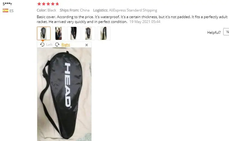 Compact Sling Racquet Cover Bag